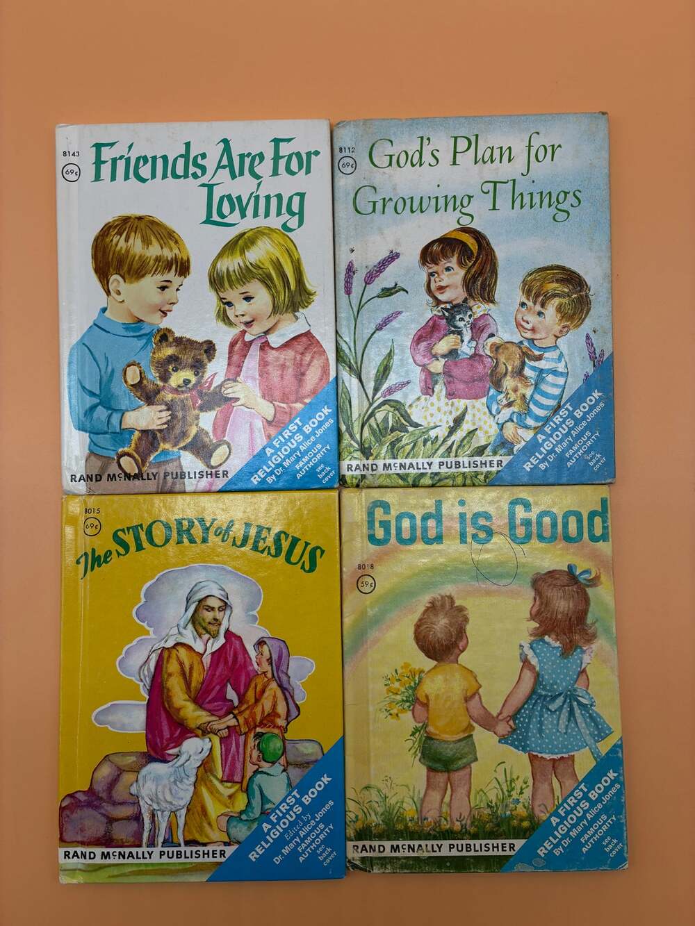 Rand McNally Religious Book Lot of 4 - Vintage Children's Books God is Good